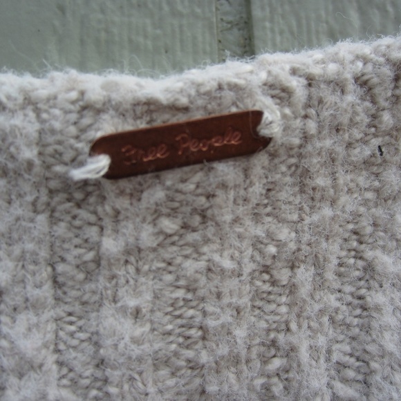 Free people sweater womens S? Cream white Katie‎ Pullover Cropped Y2K Grunge - Picture 6 of 16